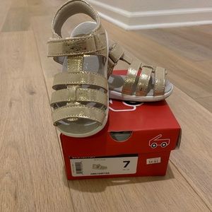 Adorable festive Gold baby sandals